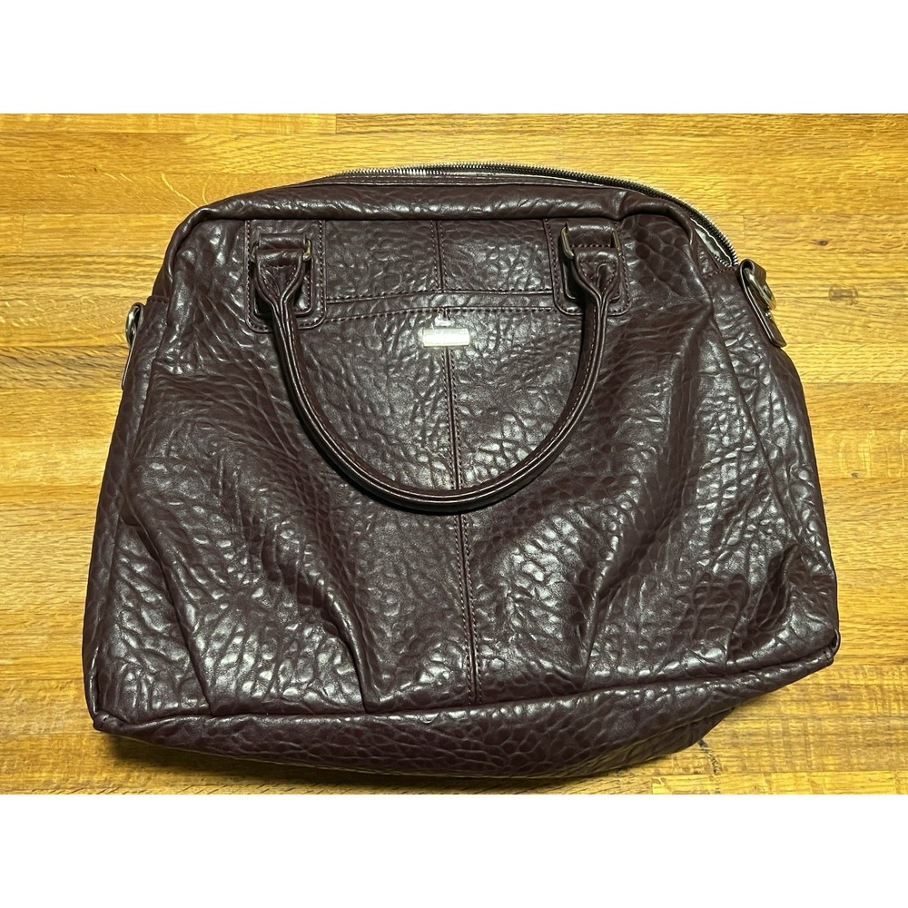 31 Thirty One ~Purse Couture Street Jewell Vintage Pebble Deep Plum Shoulder Bag